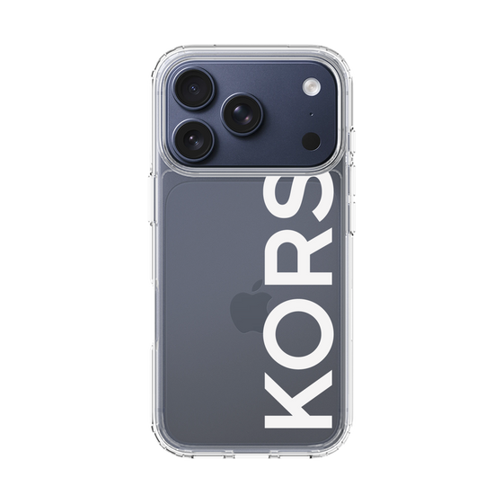 スリムプロテクションケース［ MICHAEL KORS - Logo - White ］