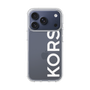 スリムプロテクションケース［ MICHAEL KORS - Logo - White ］
