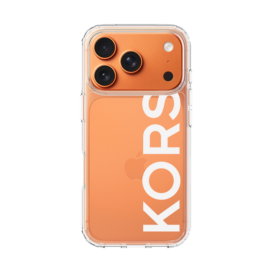 スリムプロテクションケース［ MICHAEL KORS - Logo - White ］