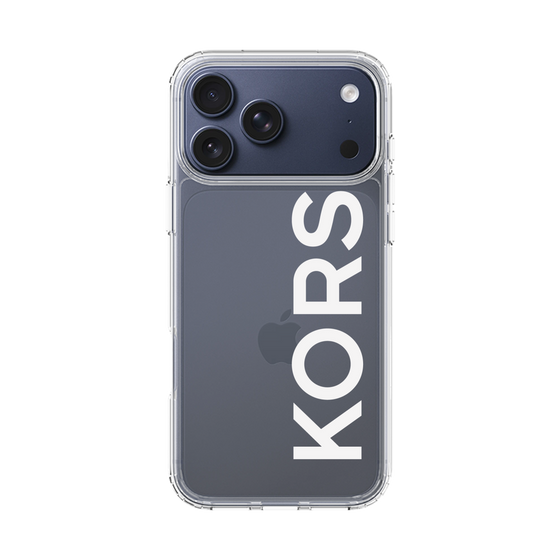 スリムプロテクションケース［ MICHAEL KORS - Logo - White ］