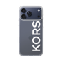 スリムプロテクションケース［ MICHAEL KORS - Logo - White ］