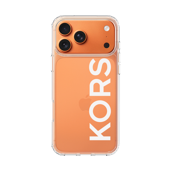スリムプロテクションケース［ MICHAEL KORS - Logo - White ］