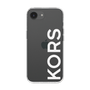 スリムプロテクションケース［ MICHAEL KORS - Logo - White ］