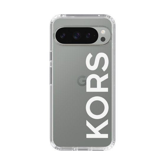 スリムプロテクションケース［ MICHAEL KORS - Logo - White ］