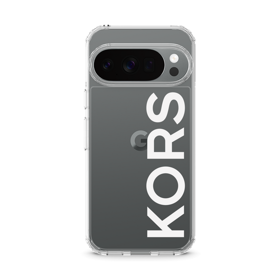 スリムプロテクションケース［ MICHAEL KORS - Logo - White ］