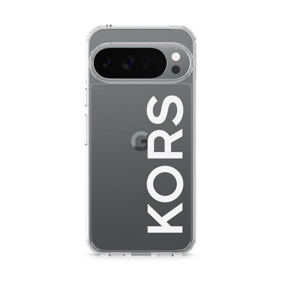 スリムプロテクションケース［ MICHAEL KORS - Logo - White ］