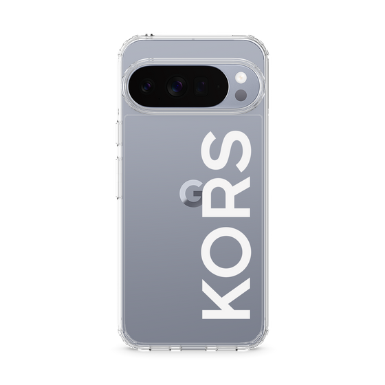 スリムプロテクションケース［ MICHAEL KORS - Logo - White ］