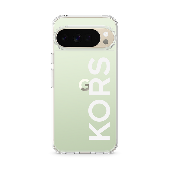 スリムプロテクションケース［ MICHAEL KORS - Logo - White ］
