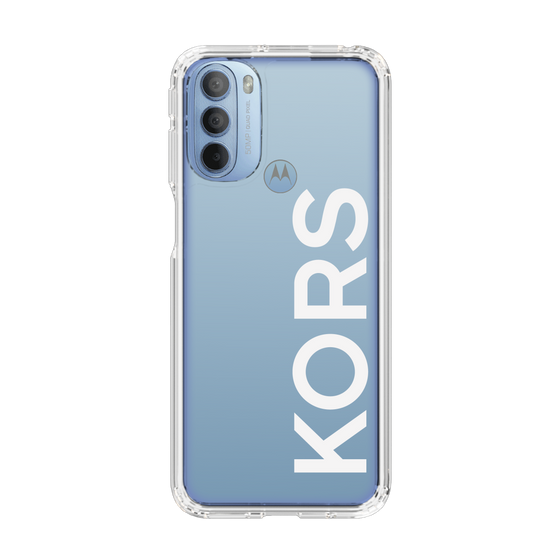 スリムプロテクションケース［ MICHAEL KORS - Logo - White ］