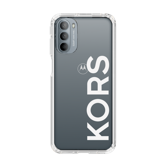 スリムプロテクションケース［ MICHAEL KORS - Logo - White ］