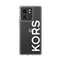 スリムプロテクションケース［ MICHAEL KORS - Logo - White ］