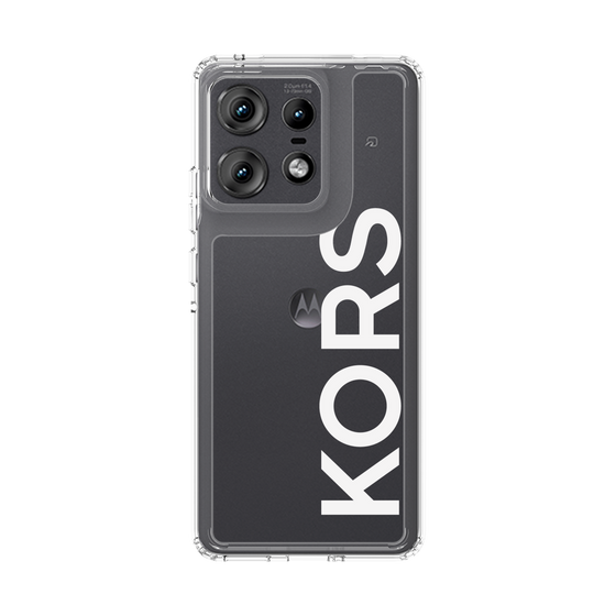 スリムプロテクションケース［ MICHAEL KORS - Logo - White ］