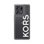 スリムプロテクションケース［ MICHAEL KORS - Logo - White ］