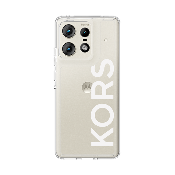 スリムプロテクションケース［ MICHAEL KORS - Logo - White ］
