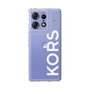 スリムプロテクションケース［ MICHAEL KORS - Logo - White ］
