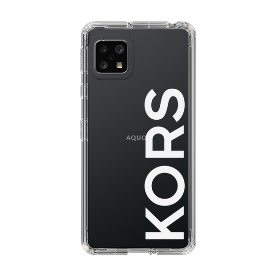 スリムプロテクションケース［ MICHAEL KORS - Logo - White ］