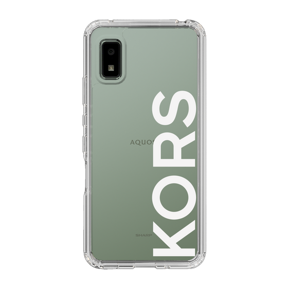 スリムプロテクションケース［ MICHAEL KORS - Logo - White ］