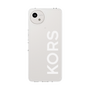 スリムプロテクションケース［ MICHAEL KORS - Logo - White ］