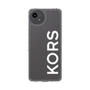 スリムプロテクションケース［ MICHAEL KORS - Logo - White ］