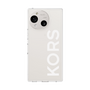 スリムプロテクションケース［ MICHAEL KORS - Logo - White ］