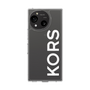 スリムプロテクションケース［ MICHAEL KORS - Logo - White ］