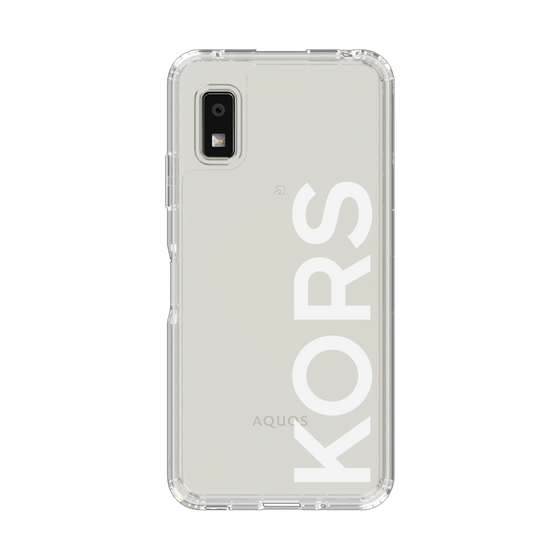 スリムプロテクションケース［ MICHAEL KORS - Logo - White ］