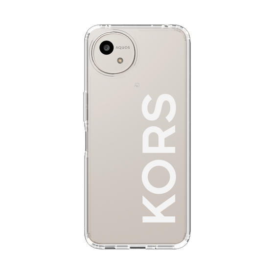 スリムプロテクションケース［ MICHAEL KORS - Logo - White ］