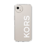 スリムプロテクションケース［ MICHAEL KORS - Logo - White ］