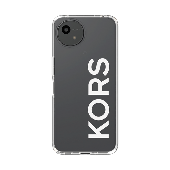 スリムプロテクションケース［ MICHAEL KORS - Logo - White ］