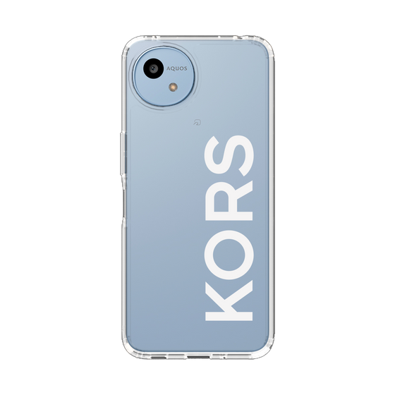 スリムプロテクションケース［ MICHAEL KORS - Logo - White ］