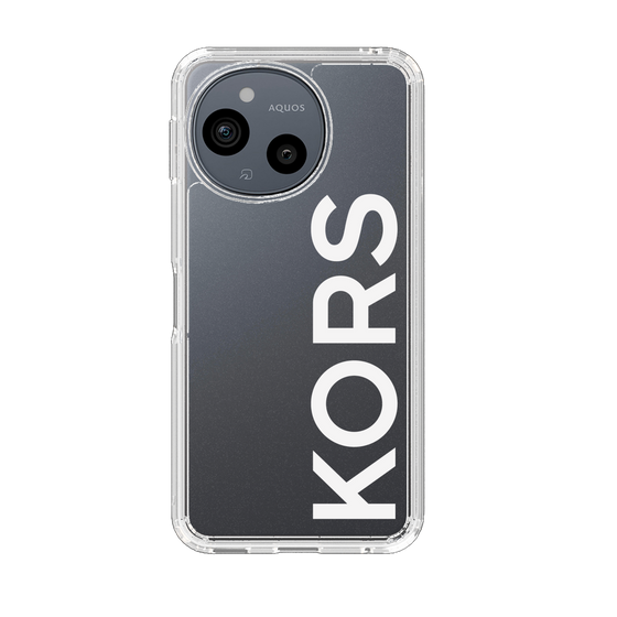 スリムプロテクションケース［ MICHAEL KORS - Logo - White ］