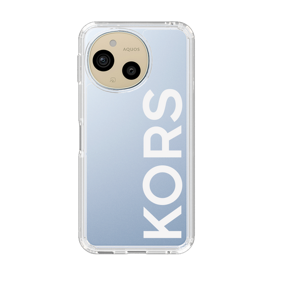 スリムプロテクションケース［ MICHAEL KORS - Logo - White ］