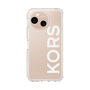 スリムプロテクションケース［ MICHAEL KORS - Logo - White ］