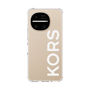 スリムプロテクションケース［ MICHAEL KORS - Logo - White ］