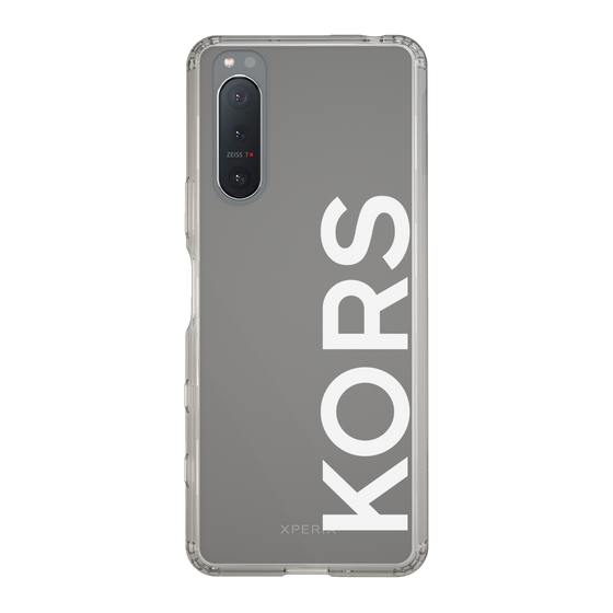 スリムプロテクションケース［ MICHAEL KORS - Logo - White ］