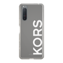 スリムプロテクションケース［ MICHAEL KORS - Logo - White ］