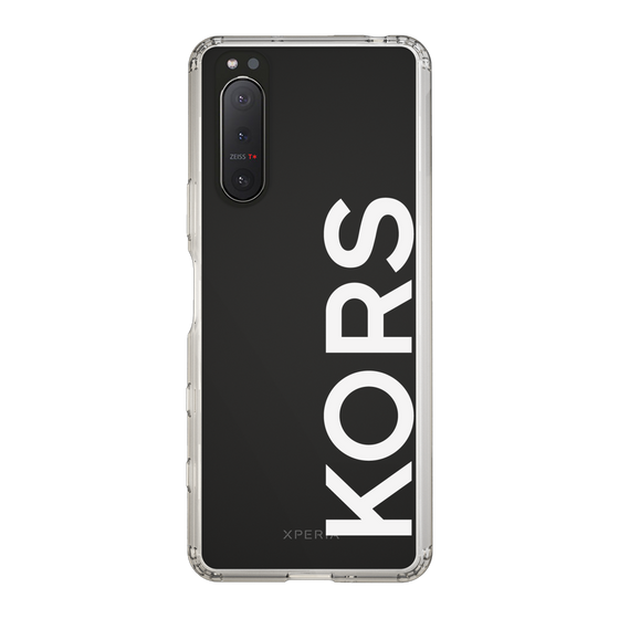 スリムプロテクションケース［ MICHAEL KORS - Logo - White ］