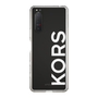 スリムプロテクションケース［ MICHAEL KORS - Logo - White ］