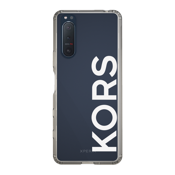 スリムプロテクションケース［ MICHAEL KORS - Logo - White ］