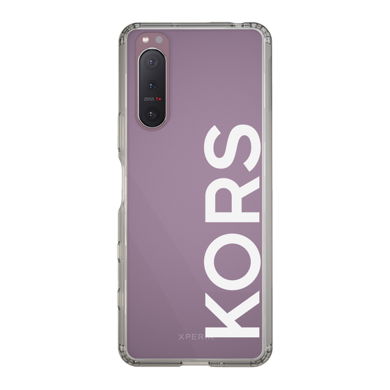 スリムプロテクションケース［ MICHAEL KORS - Logo - White ］