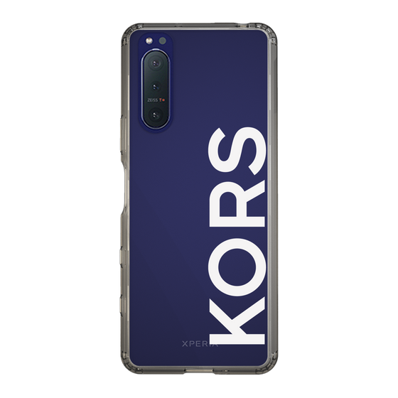 スリムプロテクションケース［ MICHAEL KORS - Logo - White ］