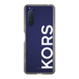 スリムプロテクションケース［ MICHAEL KORS - Logo - White ］