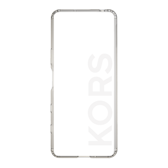 スリムプロテクションケース［ MICHAEL KORS - Logo - White ］