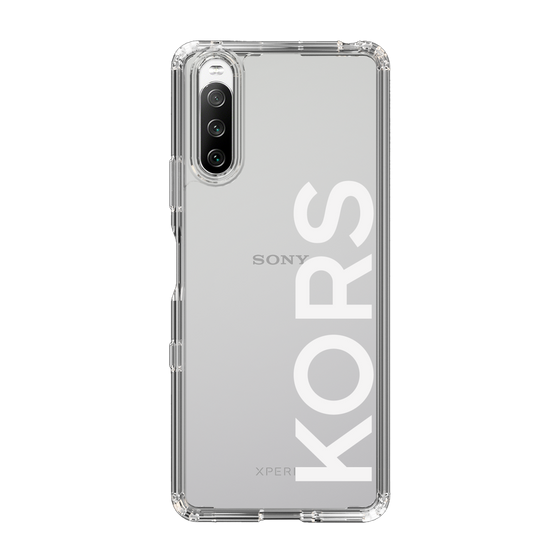 スリムプロテクションケース［ MICHAEL KORS - Logo - White ］