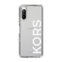 スリムプロテクションケース［ MICHAEL KORS - Logo - White ］