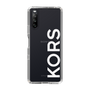 スリムプロテクションケース［ MICHAEL KORS - Logo - White ］