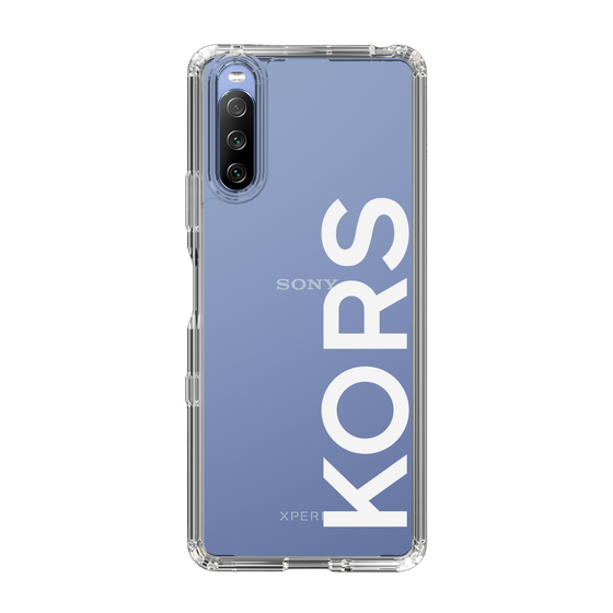 スリムプロテクションケース［ MICHAEL KORS - Logo - White ］