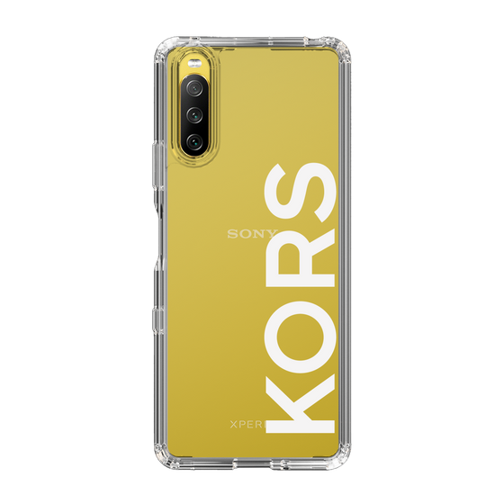 スリムプロテクションケース［ MICHAEL KORS - Logo - White ］