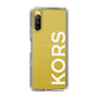 スリムプロテクションケース［ MICHAEL KORS - Logo - White ］