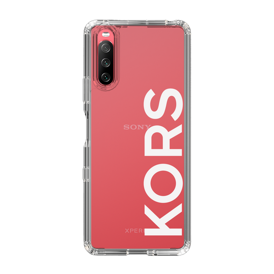 スリムプロテクションケース［ MICHAEL KORS - Logo - White ］